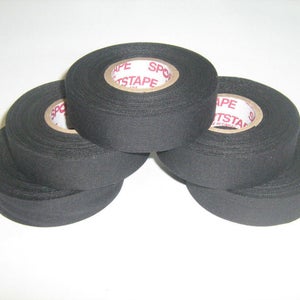 5 rolls of Black Cloth Hockey Stick Tape Pro Quality 24mm X25m
