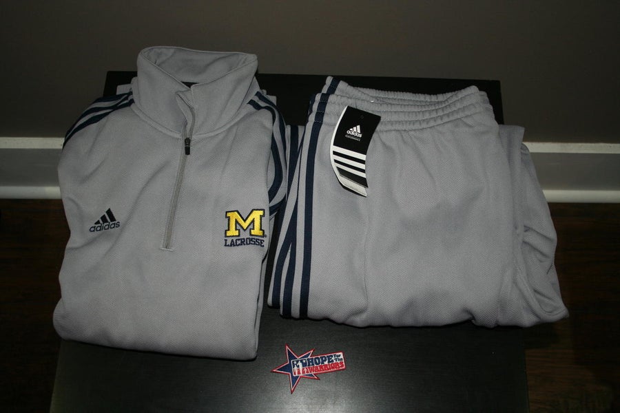 Brand New University of Michigan 1/4 Zip Track Suit (M) and Practice Shorts (M)