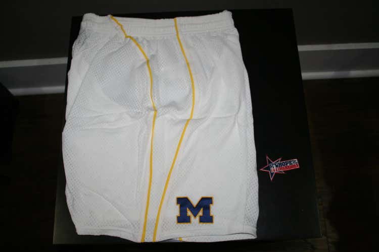 Brand New University of Michigan Nike Game Shorts - White (XL)