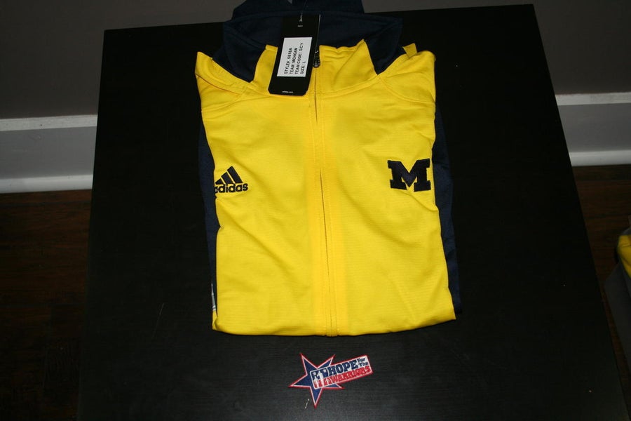 Brand New University of Michigan Full Zip Track Jacket Maize (L)