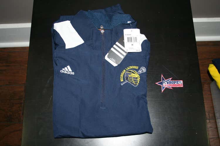 Brand New University of Michigan Short Sleeve 1/4 Zip Coaches Wind Jacket (L)