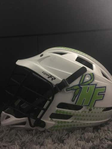 White cpxr helmet with HEADstrong decals