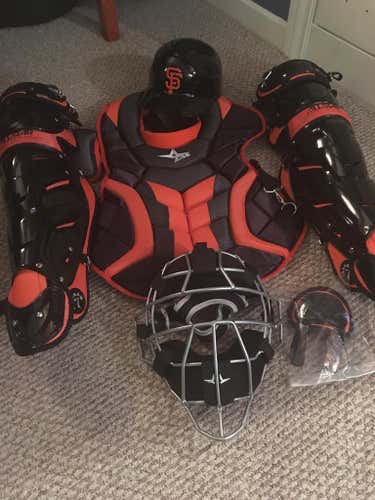 All star catchers gear black and orange Giants