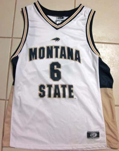MONTANA STATE BOBCATS NCAA MEN'S BASKETBALL JERSEY LARGE #6 NEW!