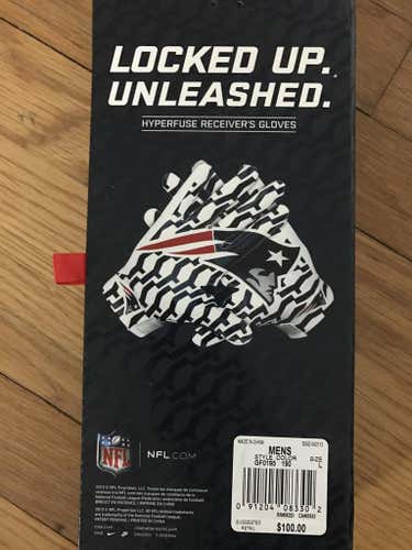 Nike Vapor Fly New England Patriots Large Gloves with gift!