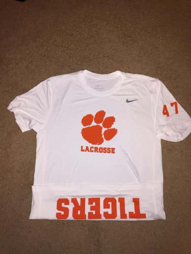 Clemson Mens Lacrosse 2017 White Shooting Shirt