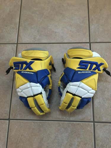 Chris Mattes game worn stx surgeon gloves