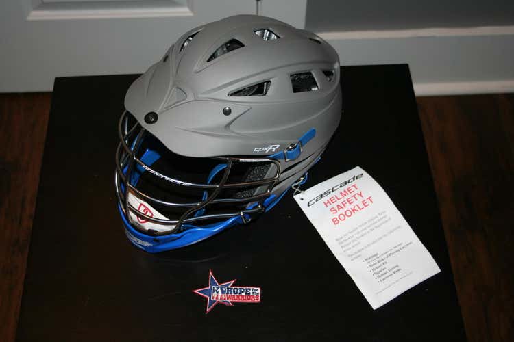 Adrenaline Matte Grey / Royal Blue Cascade CPX-R Helmet