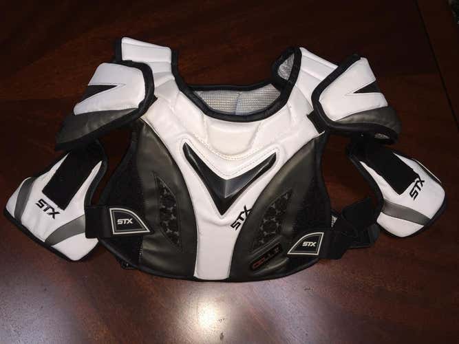 White/Black Cell 2 Shoulder Pads