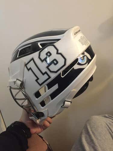 Kean University White *CPX-R* Helmet w/ free navy blue mouthpieces