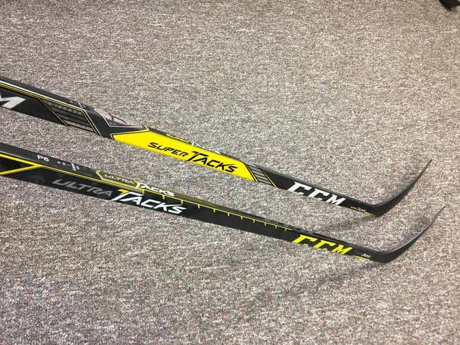 2pack Great Condition CCM Ultra Tacks Grip and CCM super Tacks Grip. 85 flex RH P6/P91A Staal  58...