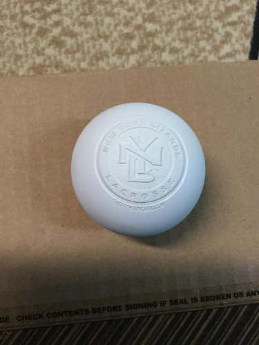 Engraved lacrosse balls. Long Island Lizards, Baltimore Bayhawks, and Boston Cannons