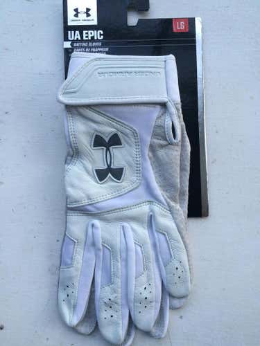New Under Armour EPIC Leather Batting Gloves Adult Large