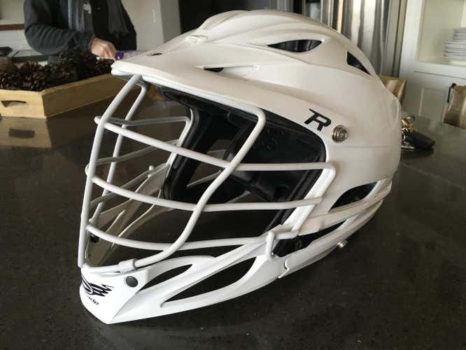 ALL WHITE R HELMET