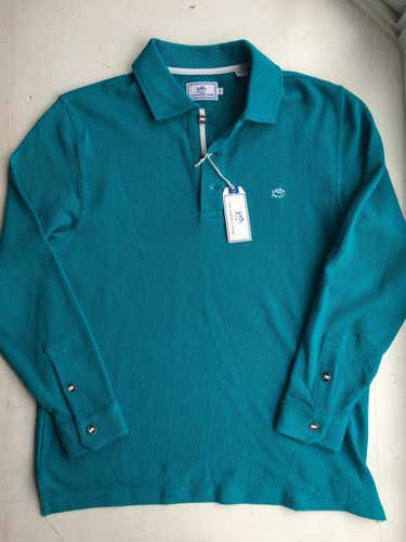 New Southern Tide Men's Long Sleeve Polo Shirt Medium