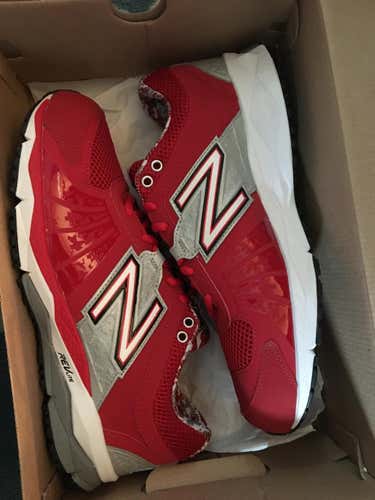 Red New Balance Turf Shoes size 10