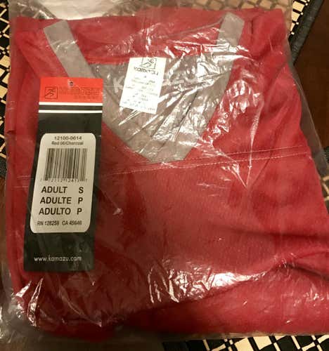 Kamazu Reversible Hockey Jersey  - Red/Gray Adult Small