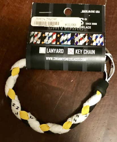 Swannys Keychain Black/Yellow/White