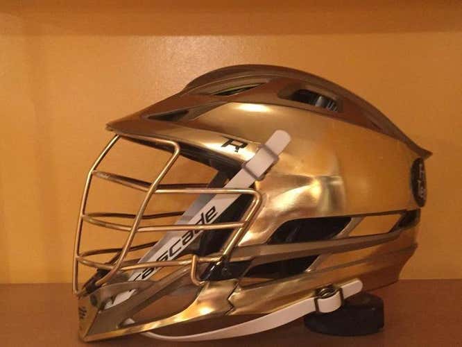Notre Dame Gold Chrome Helmet