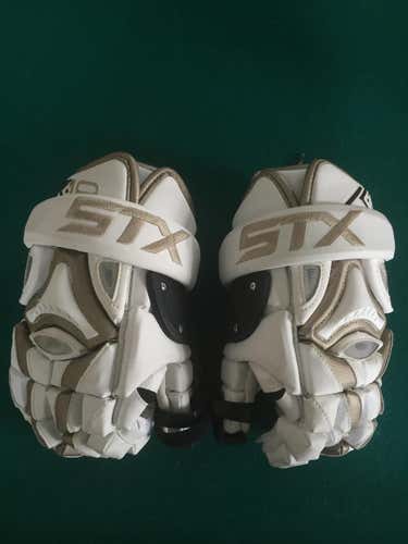 Original K18 goalie gloves - 12 inch gold/white