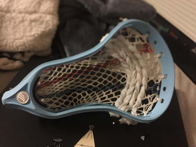 Maverik Optik Carolina Blue Strung with semi used Red and Blue striker Hero Mesh