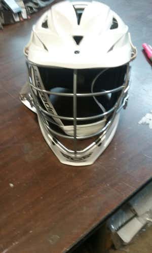 All white Cascade R lacrosse helmet. Like New. $180. Chrome face mask
