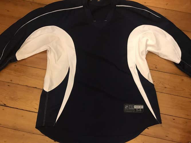 Pro Stock Reebok Edge 2.0 Blank Navy Practice Jersey (Size 54)