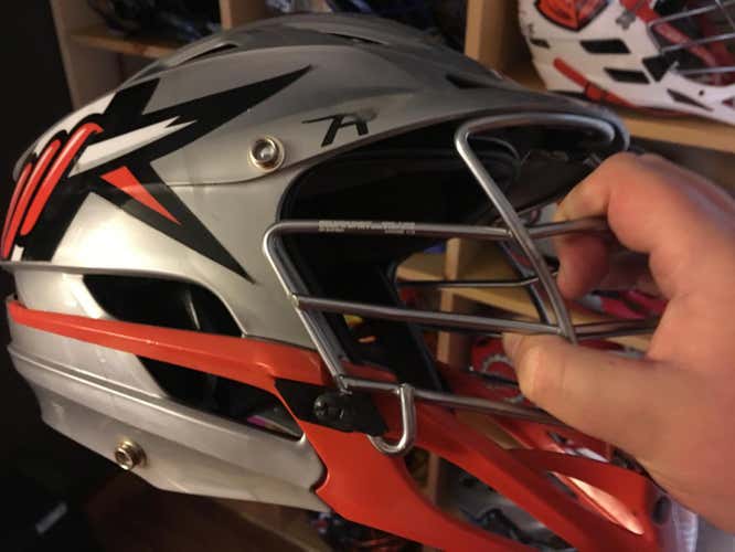 Denver outlaws game worn Ken Clausen helmet