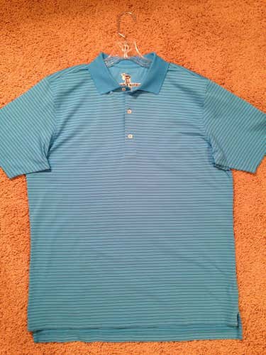 FAIRWAY & GREENE Striped Golf Polo, Size: Large  ++ Excellent Used Condition ++