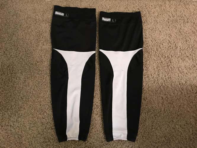 Pro stock CHI Reebok black w/ white stripe size L practice socks - rare!