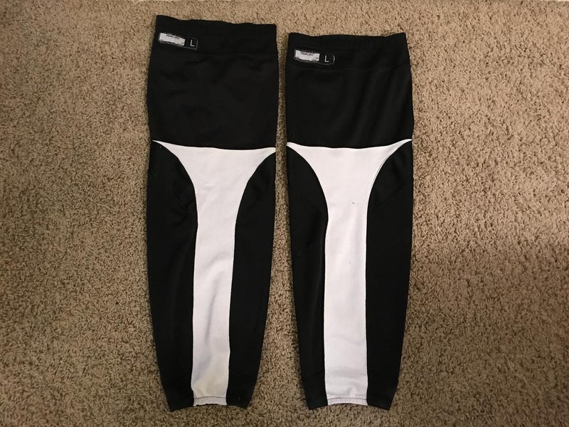 Pro stock CHI Reebok black w/ white stripe size L practice socks - rare!