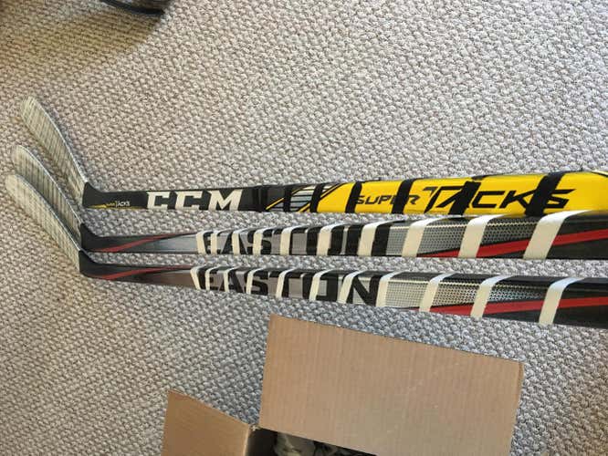 3 pack hockey sticks CCM super tacks Easton HTX