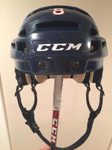 CCM V08 Hockey Helmet Pro Stock Navy Medium AHL Springfield Falcons