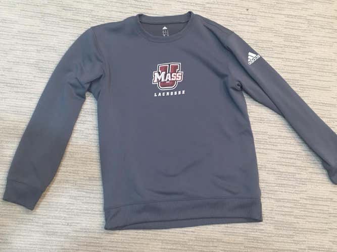 UMass Lacrosse Adidas Crewneck Team Issued