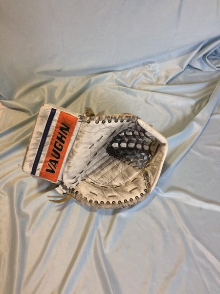 White + Orange Vaughn LB Practice Glove - Senior Regular