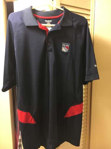 Reebok Team Issued New York Rangers Golf Polo.