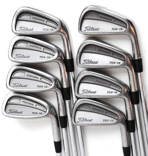 Titleist 704 CB Forged Iron Set, RH, Stiff Steel, 3-PW, Brand New Grips - EUC