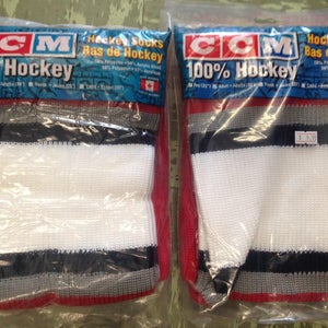 CCM Adult Socks Red/Grey/Black/White