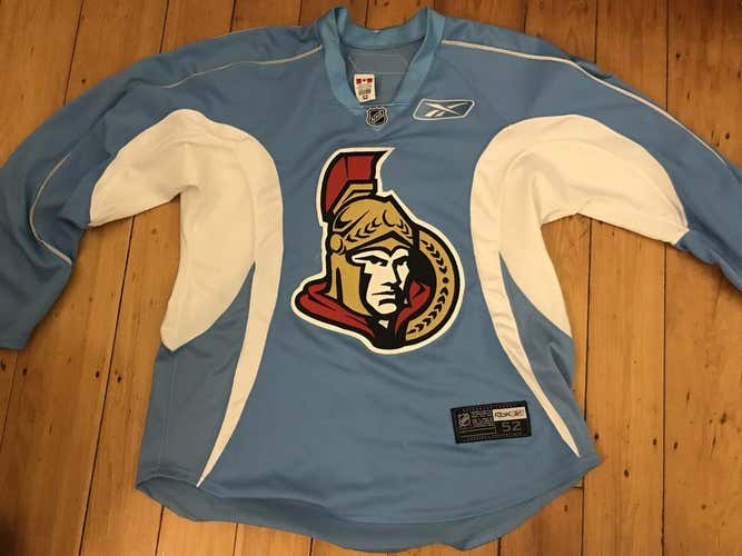 Ottawa Senators Pro Stock Reebok Baby Blue Edge 1.0 Practice Jersey (Size 52)