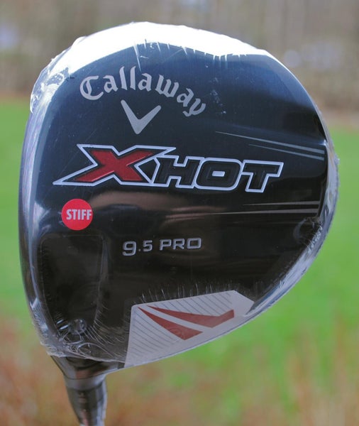 NEW! Callaway X-Hot Pro Driver, 9.5*, LH, Stiff Flex w/ Headcover & Tool
