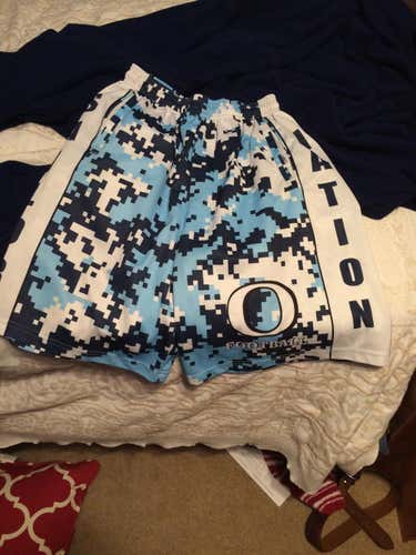Blue digi camo shorts