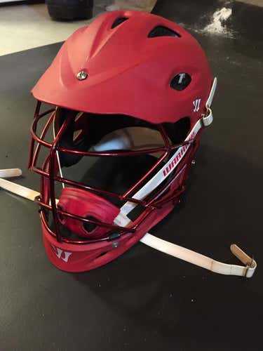 Warrior lacrosse helmet red chrome cage ( Youth)