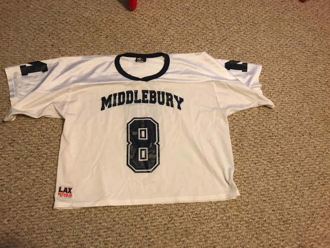 Game worn Middlebury College Lacrosse Jersey