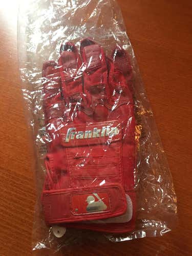 Franklin CFX chrome batting gloves large red