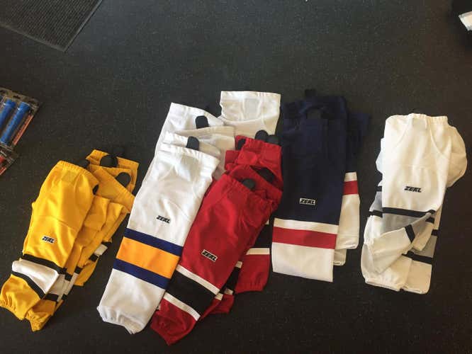 Hockey shin guard socks! Zeal hockey sock bundle, pro style stick. Bundle of 13 socks!