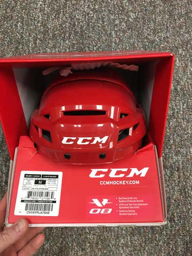 Brand New CCM V08 Pro Stock helmet.  Sz medium. Color Red.   70.00
