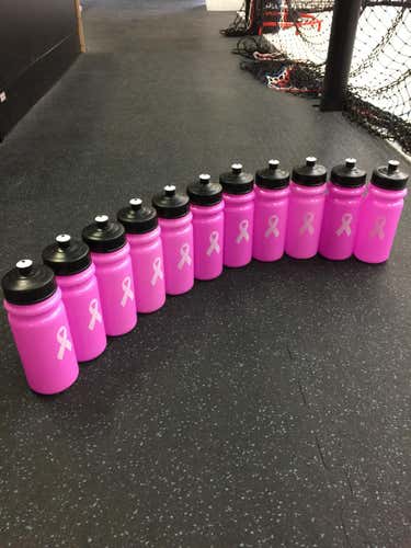 pink breast cancer awareness water bottles