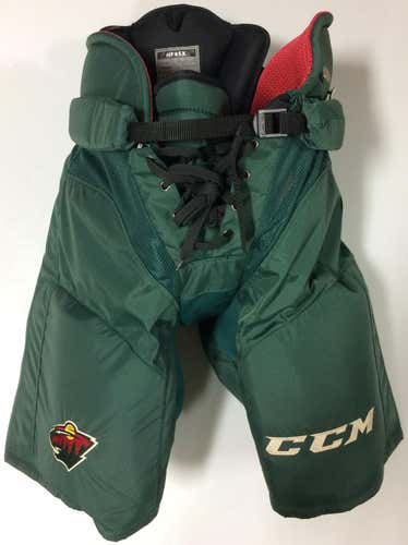 CCM HP45X Pro Stock Hockey Pants Large L Green Minnesota Wild 7281