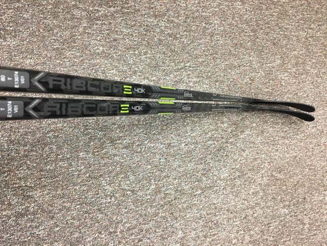 2 sticks for $85  Used Excellent shape Pro Stock CCM Ribcor 40k Grip Left Handed 80flex Custom To...