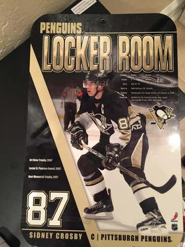 Sidney Crosby Locker Room Sign
